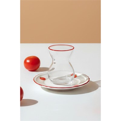 Rakle x Bengi Kurtcebe Pomodoro Stoneware 8 Parça Çay Seti 140 cc