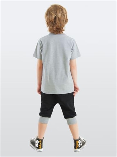 Rakun Erkek Çocuk T-shirt Kapri Şort Takım