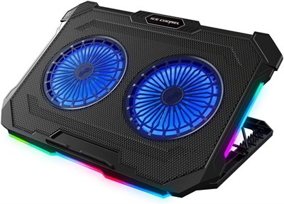 RAMPAGE Sirius S46 RGB Işıklı 2 Fanlı Notebook Soğutucu, Tek Beden, 300.45.10.0098, Siyah, Erkek