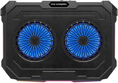 RAMPAGE Sirius S46 RGB Işıklı 2 Fanlı Notebook Soğutucu, Tek Beden, 300.45.10.0098, Siyah, Erkek