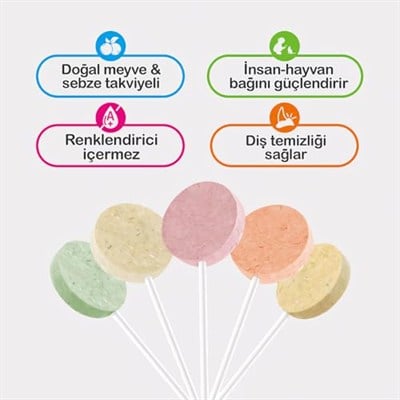 Ranova Kediler için Karışık Lezzetli Lolipop *1.4g 5li