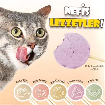 Ranova Kediler için Karışık Lezzetli Lolipop *1.4g 5li