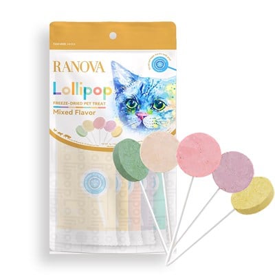 Ranova Kediler için Karışık Lezzetli Lolipop *1.4g 5li