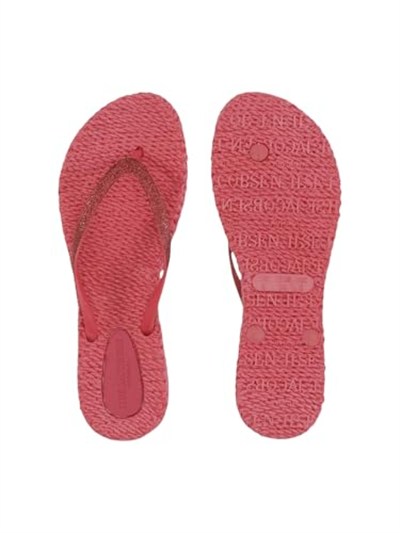 Raspberry Cheerful01 - Pembe Simli Parmak Arası Terlik