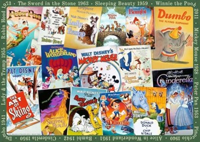 Ravensburger, 1000p Puzzle Disney Vintage Poster, Yetişkin Puzzle