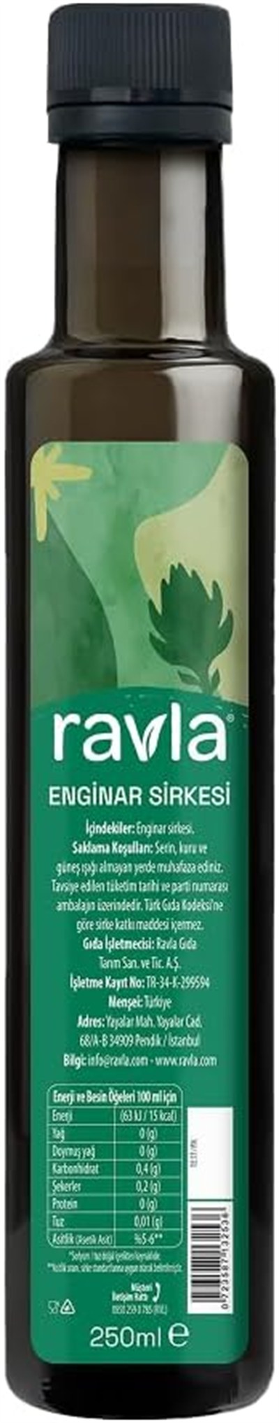 Ravla Enginar Sirkesi - 250ml
