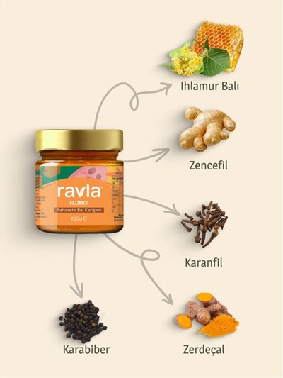 Ravla Flumix Baharatlı Bal Karışımı - 250g