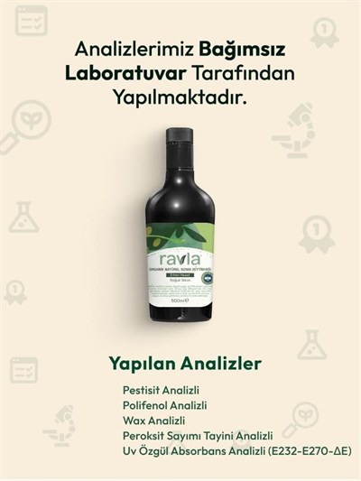 Ravla Organik Erken Hasat Zeytinyağı – İçimlik 500 ml