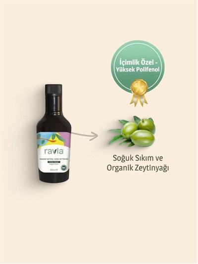 Ravla Organik Zeytinyağı – Bebek ve Çocuklara Özel Yüksek Polifenol Serisi 250ml