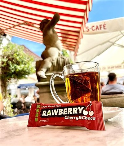 Rawberry Cherry Choco Şeker İlavesiz Vegan Glütensiz Kuruyemiş Bar (kutuda 15 Adet)