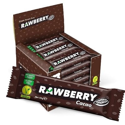 RAWBERRY KAKAO (15 BAR), İlave Şekersiz, Vegan, Glütensiz