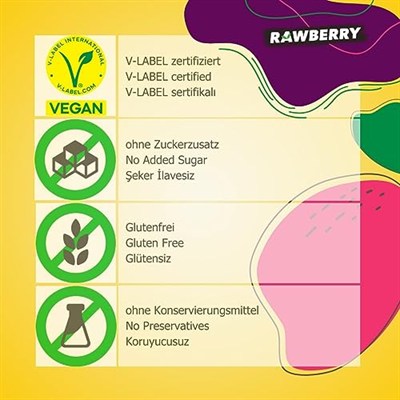 RAWBERRY%25 Protein Bar, Sağlıklı Atıştırmalık, Yer Fıstıklı ve Ham Kakaolu, İlave Şekersiz, Vegan, Glutensiz, Kuruyemiş ve Kuru Meyveli Bar (Kutuda 15 Adet))