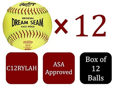 Rawlings | Official DREAM SEAM Fastpitch Softballs | 12