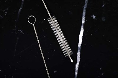 RawNori 2 İçme Saman Temizleme Fırçası UZUN - Paslanmaz Çelik İçecek Pipetleri için Kıl Temizleyici Cam Yıkama İçin Ağır Hizmet Fırçaları Silikon Metal Pipetler Çaydanlık Bacalı Mini Mikro Şişe