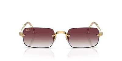 Ray-Ban RB 3928 0018H 54 A$AP ROCKY Unisex Dikdörtgen Gold Metal Güneş Gözlüğü