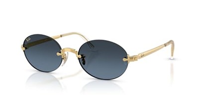 Ray-Ban RB 3929 001S2 54 A$AP ROCKY Unisex Oval Gold Aynalı Metal Güneş Gözlüğü