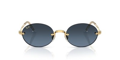 Ray-Ban RB 3929 001S2 54 A$AP ROCKY Unisex Oval Gold Aynalı Metal Güneş Gözlüğü