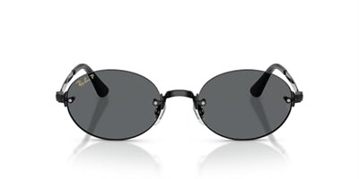 Ray-Ban RB 3929 00281 54 A$AP ROCKY Unisex Polarize Oval Siyah Metal Güneş Gözlüğü