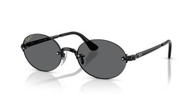 Ray-Ban RB 3929 00281 54 A$AP ROCKY Unisex Polarize Oval Siyah Metal Güneş Gözlüğü
