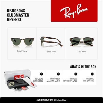 Ray-Ban Rbr0504s Clubmaster Ters Kare Güneş Gözlüğü
