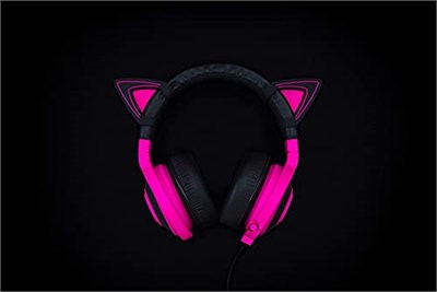 Razer Kitty Ears - Tüm Kraken Kulaklıklar için Kitty Ears (Krakeninize uyacak şekilde tasarlandı, Ayarlanabilir, Su Geçirmez) Neon