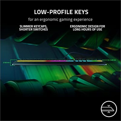 Razer Ornata V3 - Düşük Profilli Oyun Klavyesi (Hibrit Mecha-Membran Anahtarı, UV Kaplamalı Tuş Başlıkları, Manyetik Yumuşak  - Seçenekler: ABD Düzeni, TR Düzeni, Ornata V3, Ornata V3 TKL, Ornata V3 X