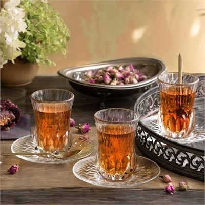 RCR Adagio Yüksek Kalite Cam 6lı Çay Bardağı 140 ml