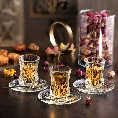 RCR Adagio Yüksek Kalite Cam 6lı Çay Bardağı 140 ml