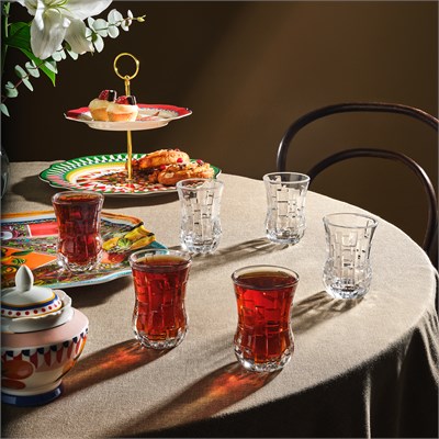 RCR Etna Yüksek Kalite Cam 6lı Çay Bardağı 140 ml