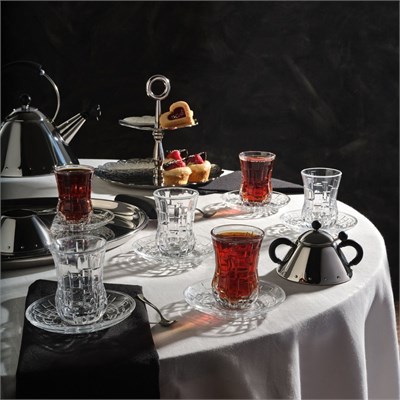 RCR Etna Yüksek Kalite Cam 6lı Çay Bardak Seti 140 ml