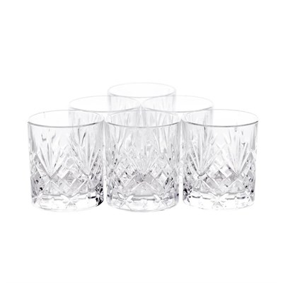 RCR Melodia Yüksek Kalite Cam 6lı Kahve Yanı Bardak Seti 80 ml
