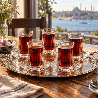 RCR Timeless 6lı Çay Bardağı Seti 140 ml Şeffaf