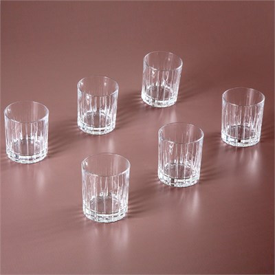 RCR Timeless Yüksek Kalite Cam 6lı Kahve Yanı Bardak Seti 80 ml