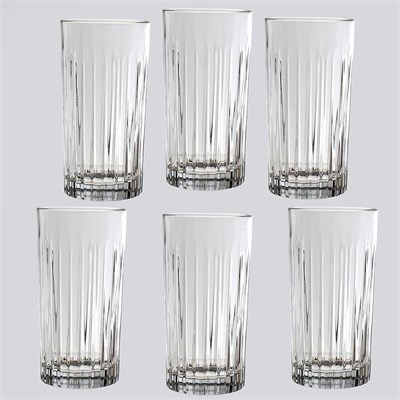 RCR Timeless Yüksek Kalite Cam 6lı Meşrubat Bardağı Seti 440 ml