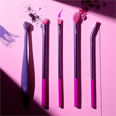 Real Techniques Eye Love Drama Makyaj Fırça Seti, Profesyonel Göz Fırçası Seti, Yumuşak Kıllar, Göz Farı, Kaş, Karıştırma, Fan ve Kirpik için Kozmetik Fırçalar, 5 Parça Set