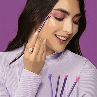 Real Techniques Eye Love Drama Makyaj Fırça Seti, Profesyonel Göz Fırçası Seti, Yumuşak Kıllar, Göz Farı, Kaş, Karıştırma, Fan ve Kirpik için Kozmetik Fırçalar, 5 Parça Set
