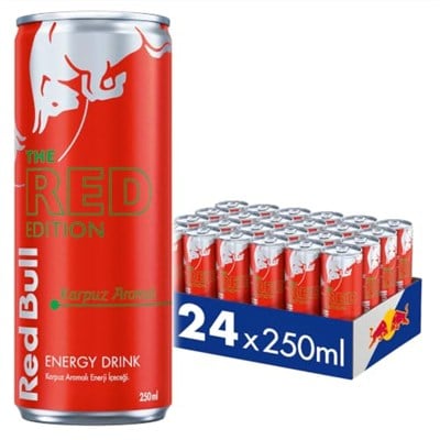 Red Bull Enerji İçeceği, Karpuz, 250 ml (24lü Paket, 24x250 ml)