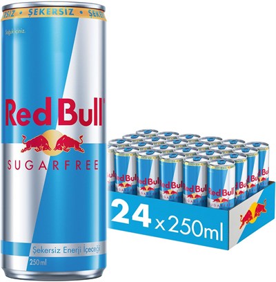 Red Bull Enerji İçeceği Şekersiz 250 ml (24’lü paket 24x250 ml)