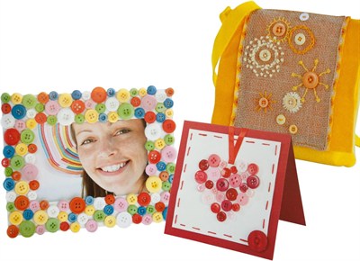 (Red) - Folia 12894, buttons mix, tone on tone mix, 30 g