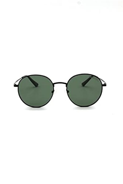 REDBERRY Marka RB 2102 C3 Unisex,OVAL,METAL,SİYAH Çerçeve ORGANİK,YEŞİL Cam 54 Ekartman Güneş Gözlüğü