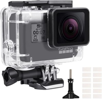 REDTRON GoPro Hero 5/6/7 için su geçirmez gövde, 60 m suya dayanıklı dalış koruyucu kılıf, hızlı montaj mandallı ve 12 buğulanma önleyici eklenti,  - Seçenekler: Case for Gopro 5/6/7, Case for Gopro 8