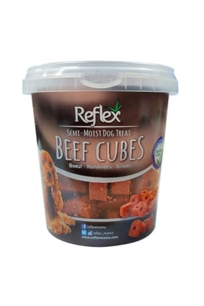 Reflex Biftekli Yarı Yumuşak Küp Köpek Ödül Maması 500gr