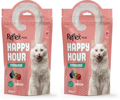 Reflex Happy Hour Kisirlaştirilmiş Kedi Ödül Mamasi 60 Grr 2li paket
