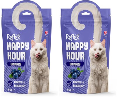Reflex Happy Hour Üriner Sistem Destekleyici Kedi Ödül Mamasi 60 Gr 2li paket