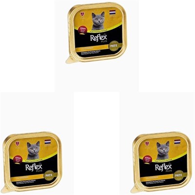 Reflex Plus Pate With Orgranic Chicken Adult Cat Food 85 Gr 2li paket