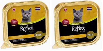 Reflex Plus Pate With Orgranic Chicken Adult Cat Food 85 Gr 2li paket