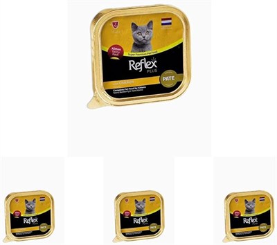 Reflex Plus Pate With Orgranic Chicken Adult Cat Food 85 Gr 2li paket