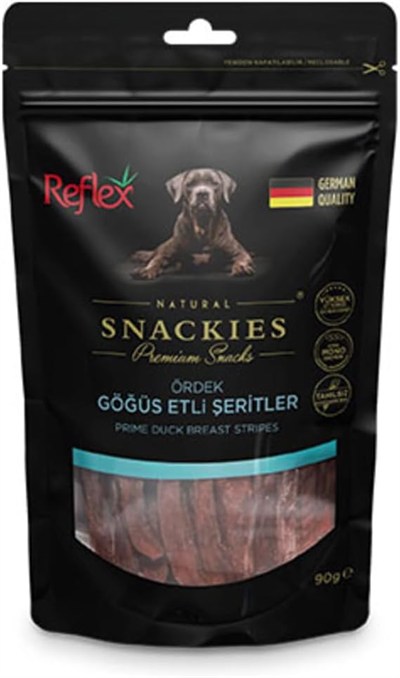 Reflex Snackies Ördek Göğüs Şeritleri Kurutulmuş Et Köpek Ödülü 90gr