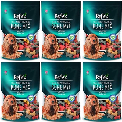 Reflex Yarı Yumuşak Kemik Mix Köpek Ödül Maması 150 Gr 6LI SET