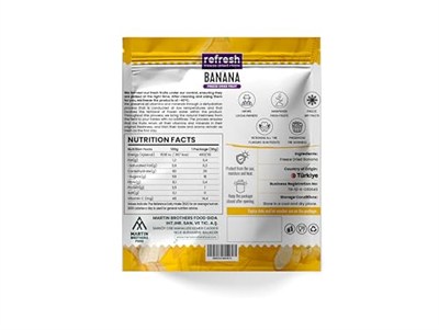 refresh Freeze Dried Muz - Dondurularak Kurutulmuş Meyve - Freeze Dry Meyve Kurusu 30gr